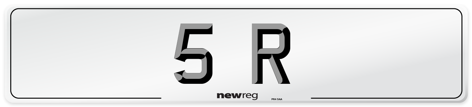 5 R Number Plate from New Reg